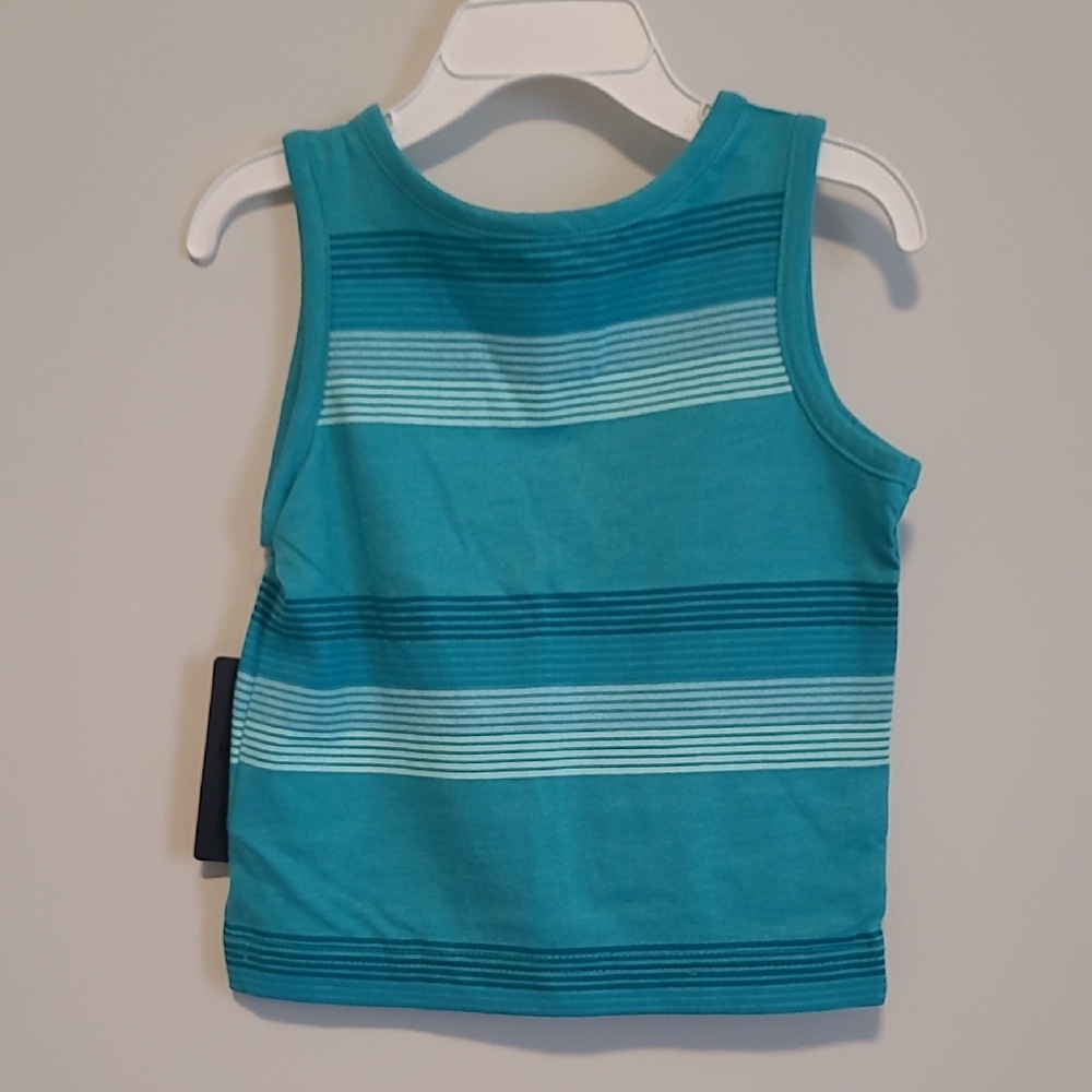 Hurley Kids Teal and Navy Striped Tank Top - Picture 10 of 10